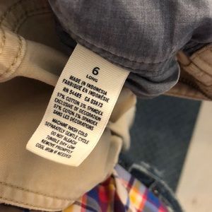 American eagle stretch bootcut khakis 6 long